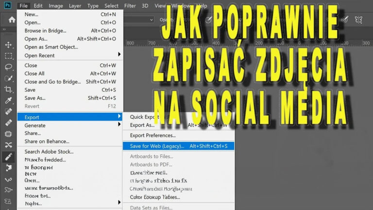 Save For Web w Photoshop – Idealne zdjęcia na social media i WWW
