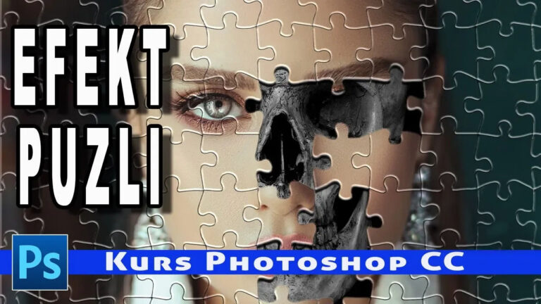 Efekt halloween wykonany z puzli | Kurs Photoshop