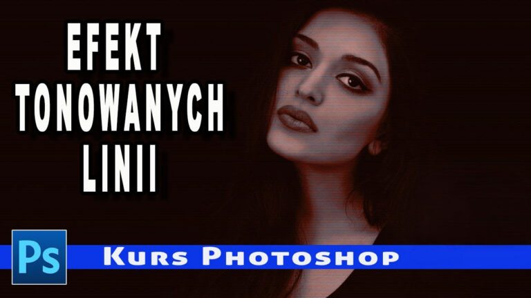 Plakat z efektem linii w różnych kolorach – Szkolenie Photoshop