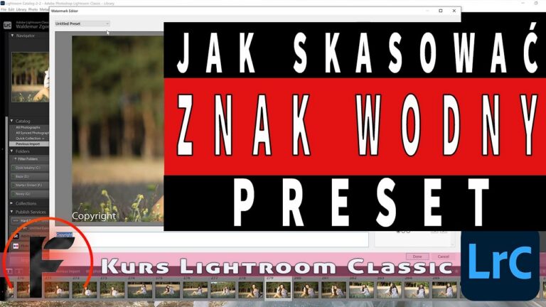 Zarządzaj presetami Lightroom – jak usuwać znaki wodne i metadane?