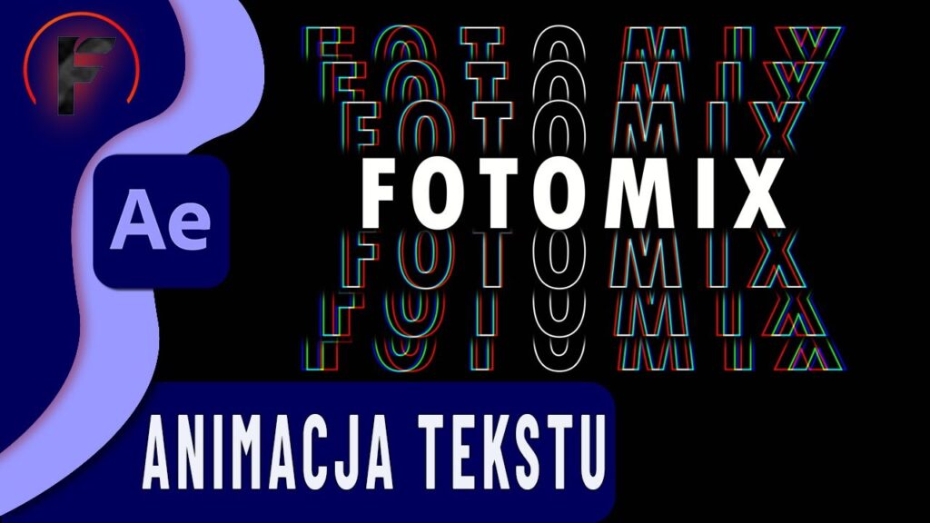 animacja tekstu z efektem glitch